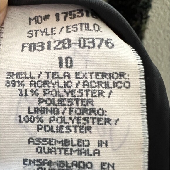 VTG Sag Harbor Green Tweed Blazer Jacket Sz 10 Lined Four Buttons Shoulder Pads - Picture 8 of 9